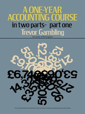 cover image of A One-Year Accounting Course, Part 1